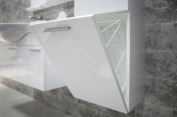 Шкаф пенал Aquaton Инди 34 подвесной с бельевой корзиной Белый арт-1A188603ND010 — фото 3, Пеналы для ванной комнаты