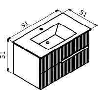 Товар: Тумба с раковиной Orka Moonlight 90 подвесная Голубая матовая арт-5001501 - фото 4 Тумба с раковиной Orka Moonlight 90 подвесная Голубая матовая арт-5001501 — фото 4, Тумбы с раковиной