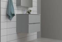 Тумба под раковину Aquanet Алвита New 60 подвесная Серая матовая арт-277512 — фото 14, Тумбы под раковину