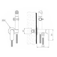 Гигиенический душ со смесителем Gappo Хром арт-G7248-1 — фото 11, Гигиенические души