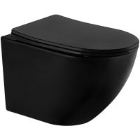 Комплект унитаза с инсталляцией Abber Bequem с сиденьем Микролифт и Черной матовой клавишей смыва арт-AC1100MB-AC0105-AC0121MB — фото 2, Комплекты унитаз + инсталляция