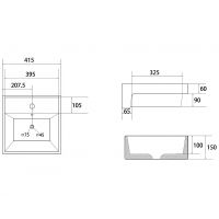 Товар: Раковина Abber Rechteck 41 Белая арт-AC2208 - фото 5 Раковина Abber Rechteck 41 Белая арт-AC2208 — фото 5, Мини-раковины