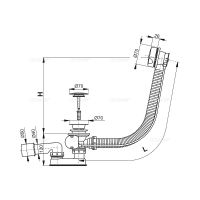 Слив-перелив Alcaplast полуавтомат Белый арт-A51BM — фото 2, Сливы-переливы
