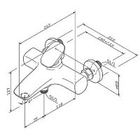 Смеситель для ванны AM.PM Spirit V2.0 Хром арт-F70A10000 — фото 11, Смеситель для ванны