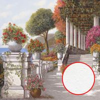 Фреска Ortograf Городской пейзаж живопись 11691 Фактура бархат FX Флизелин (2,7*2,7) Белый/Разноцветный, Город/Цветы/Живопись арт-11691 (бархат FX) — фото 1, Фрески