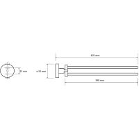 Полотенцедержатель Bemeta White поворотный Белый матовый арт-104204194 — фото 2, Полотенцедержатели