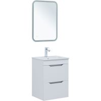 Тумба под раковину Aquanet Практика 50 подвесная Белая матовая арт-330455 — фото 4, Тумбы под раковину