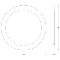 Зеркало Evoform Ledshine d70 с подсветкой 16.5 W - без выключателя - нейтральный белый свет арт-BY 2524 — фото 6, Зеркала в ванную комнату