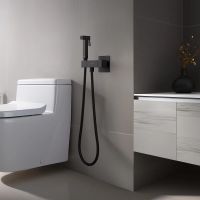 Гигиенический душ со смесителем Aquatek Либра с термостатом Черный матовый арт-AQ1028MB — фото 3, Гигиенические души