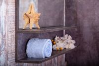 Зеркало Бриклаер Чили 90 с подсветкой Цемент арт-4627125415180 — фото 2, Зеркала в ванную комнату