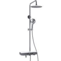 Товар: Душевая система WasserKRAFT с термостатом Хром Белая арт-A113.067.101.CH Thermo - фото 5 Душевая система WasserKRAFT с термостатом Хром Белая арт-A113.067.101.CH Thermo — фото 5, Душевые стойки