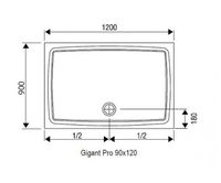 Акриловый поддон для душа Ravak Gigant 120x90 LA Белый арт-XA01G701210 — фото 3, Акриловые душевые поддоны