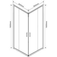 Товар: Душевой уголок Vincea Garda 90x80 профиль Золото брашированное стекло прозрачное арт-VSS-1G8090CLG - фото 7 Душевой уголок Vincea Garda 90x80 профиль Золото брашированное стекло прозрачное арт-VSS-1G8090CLG — фото 7, Квадратные душевые уголки