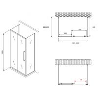 Товар: Душевой уголок Abber Schwarzer Diamant 100x60 профиль Хром стекло матовое арт-AG30100MH-S60M-S60M - фото 5 Душевой уголок Abber Schwarzer Diamant 100x60 профиль Хром стекло матовое арт-AG30100MH-S60M-S60M — фото 5, Прямоугольные душевые уголки