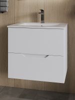 Товар: Тумба с раковиной Orange Line 60 подвесная Белая матовая арт-Li-60Tuw+Ra - фото 2 Тумба с раковиной Orange Line 60 подвесная Белая матовая арт-Li-60Tuw+Ra — фото 2, Тумбы с раковиной