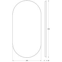 Зеркало Evoform Ledshine 120x60 с подсветкой 26.5 W - без выключателя - нейтральный белый свет арт-BY 2588 — фото 6, Зеркала в ванную комнату