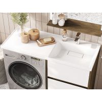 Тумба под раковину Aquaton Лондри 120 Дуб Кантри без фасада арт-1A266901LHDY0 — фото 8, Тумбы под раковину