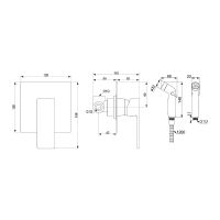 Гигиенический душ со смесителем Damixa Gala Хром арт-537510000 — фото 4, Гигиенические души