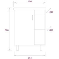 Тумба под раковину Onika Тимбер 60.01 Серый матовый Дуб сонома арт-106116 — фото 7, Тумбы под раковину