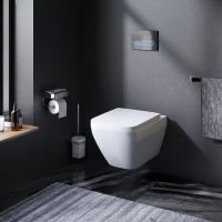 Унитаз AM.PM Spirit V2.0 Square FlashClean подвесной с сиденьем микролифт арт-C701701SC — фото 14, Подвесные унитазы