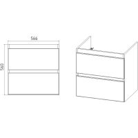 Тумба под раковину VIANT Мальта 60 подвесная Белая арт-VMAL60COBEL-T2YP — фото 5, Тумбы под раковину