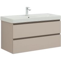 Тумба под раковину Aquanet Вега 2.0 100 подвесная Бежевая арт-337939 — фото 1, Тумбы под раковину