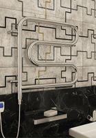 Электрический полотенцесушитель Terminus F-образный 600x600 поворотный Хром арт-4620768883897 — фото 3, Электрические полотенцесушители