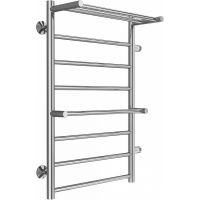 Водяной полотенцесушитель Terminus Анкона П8 500х800 бп500 с полкой Хром, боковое подключение, G 1" НР арт-4670078529961 — фото 1, Водяные полотенцесушители