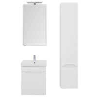 Тумба с раковиной Aquanet София 50 подвесная Белый глянец арт-212585 — фото 5, Тумбы с раковиной