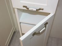 Шкаф пенал Aquaton Леон 31 Н Дуб белый арт-1A187903LBPS0 — фото 3, Пеналы для ванной комнаты