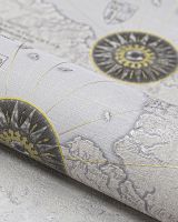 Обои Solo Geo Винил на флизелине (1,06*10) Серый, Карты арт-SL8838-23 — фото 2, Обои для стен