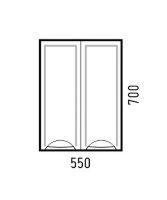 Подвесной шкаф Corozo Монро 55 Белый арт-SD-00000367 — фото 6, Шкафы для ванной