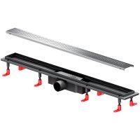 Душевой лоток AM.PM PrimeFlow 80 с решеткой Хром матовый Cut Gradient арт-W02SC-P11-080-01SB — фото 2, Душевые лотки