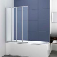 Товар: Шторка на ванну Vincea 100x140 профиль Хром стекло прозрачное арт-VSB-31100CL - фото 1 Шторка на ванну Vincea 100x140 профиль Хром стекло прозрачное арт-VSB-31100CL — фото 1, Складные шторки для ванной