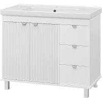 Тумба с раковиной Misty Аврора 100 Белая матовая арт-УТ000024195 — фото 1, Тумбы с раковиной