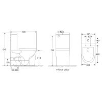 Унитаз компакт WeltWasser Salzbach 001 GL-BL Черный глянцевый с бачком и сиденьем Микролифт арт-10000011165 — фото 2, Напольные унитазы