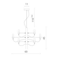 Люстра Divinare Molto Хром арт-8030/02 LM-18 — фото 3, Люстры