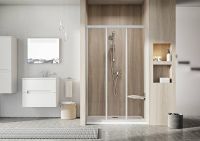 Душевая дверь Ravak Supernova ASDP3-80 профиль Белый стекло Transparent арт-00V40102Z1 — фото 2, Раздвижные душевые двери