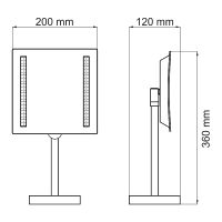 Косметическое зеркало WasserKRAFT с увеличением с подсветкой Хром арт-K-1007 — фото 5, Косметические зеркала