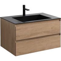 Тумба под раковину Vincea Luka 80 подвесная N.Oak арт-VMC-2L800NO — фото 3, Тумбы под раковину