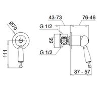 Смеситель для душа Migliore Oxford Бронза арт-19097 — фото 2, Смеситель для душа