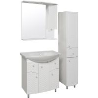 Шкаф пенал Runo Милано 30 R Белый арт-УТ000002107 — фото 3, Пеналы для ванной комнаты