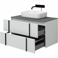 Тумба под раковину Allen Brau Reality 90 подвесная Белая матовая арт-1.32006.WM — фото 9, Тумбы под раковину