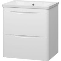 Тумба с раковиной Misty Атлантик 60 подвесная Белая арт-УТ000011690 — фото 1, Тумбы с раковиной