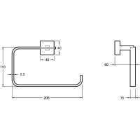 Полотенцедержатель Jacob Delafon Mecanique Хром арт-E77833-CP — фото 2, Полотенцедержатели
