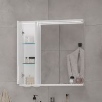 Зеркало со шкафом Volna Lake 70 L с подсветкой Белое арт-zsLAKE70.L-01 — фото 2, Зеркальные шкафы в ванную