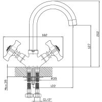 Смеситель для раковины Agger Retro-X Хром арт-A1701100 — фото 10, Смесители для раковины