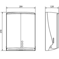 Диспенсер для бумажных полотенец Nofer Белый арт-04047.W — фото 2, Диспенсеры бумажных полотенец