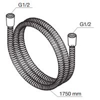 Душевой шланг Damixa Хром арт-760400264 — фото 2, Душевые шланги