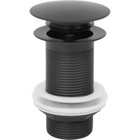 Донный клапан WellWant click-clack Черный матовый арт-WWS02110B — фото 1, Донные клапаны